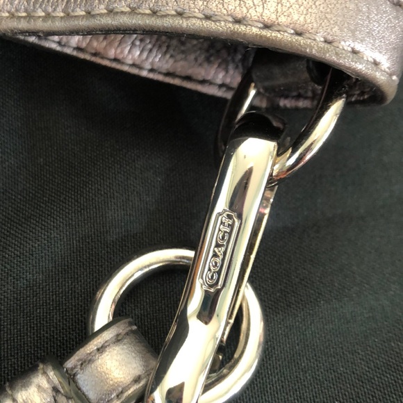 Lovely COACH  grey/silver color shoulders Bag - Picture 13 of 15
